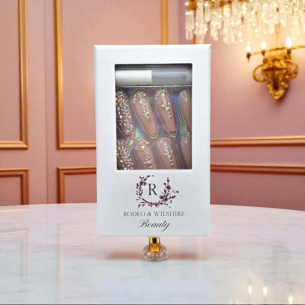 Heiress press-on nails styled — dopamine beauty nails for special occasions or everyday chic.