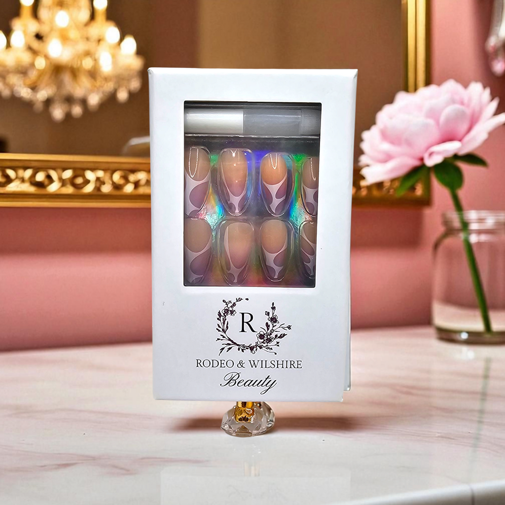 Matisse Muse press-on nails styled — abstract luxury nail art inspired by iconic modern artists.