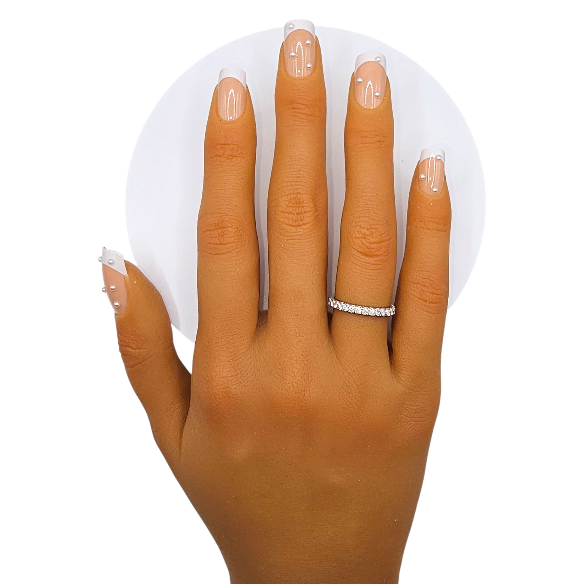 Sunday Best nude French pearl press-on nails – Everyday Elegance – Rodeo & Wilshire Beauty