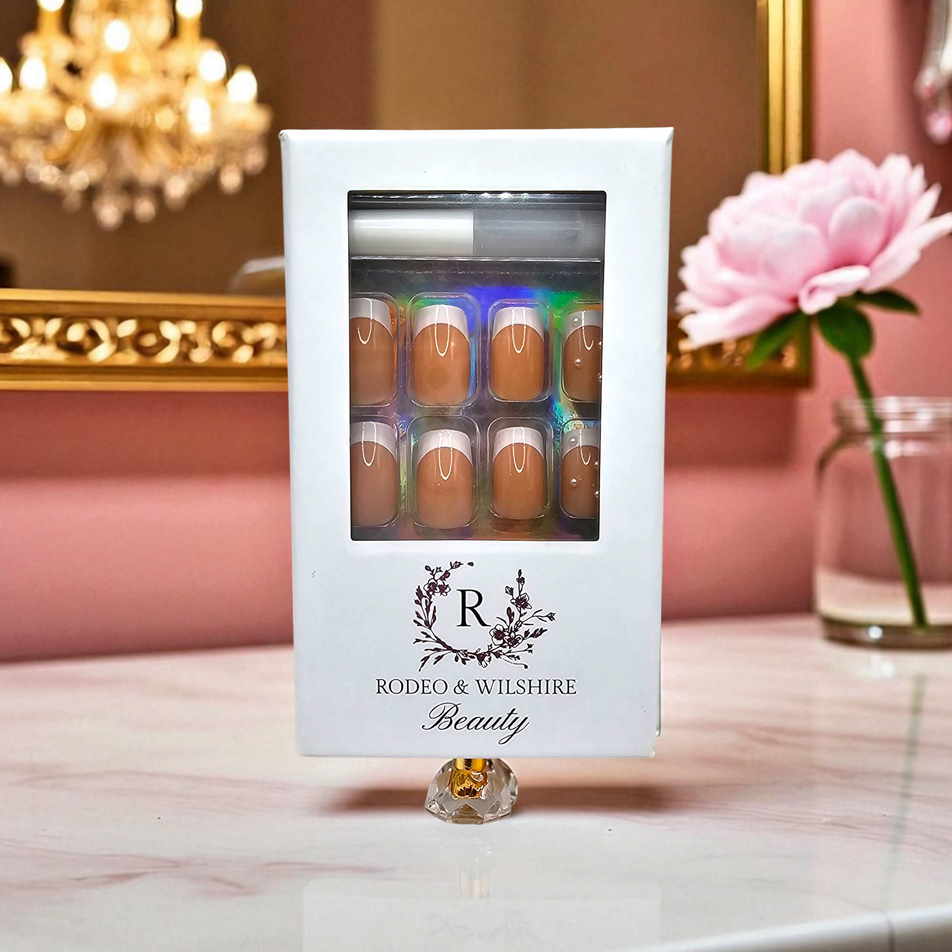 Reusable Sunday Best French pearl press-on nails – timeless elegant everyday style – Rodeo & Wilshire Beauty